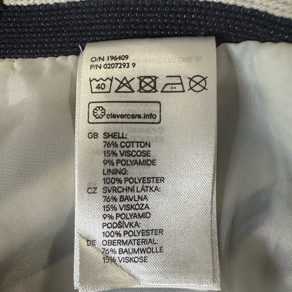 NWOT H&M striped navy blue and white mini skirt - zipper back size 10 - Picture 6 of 7